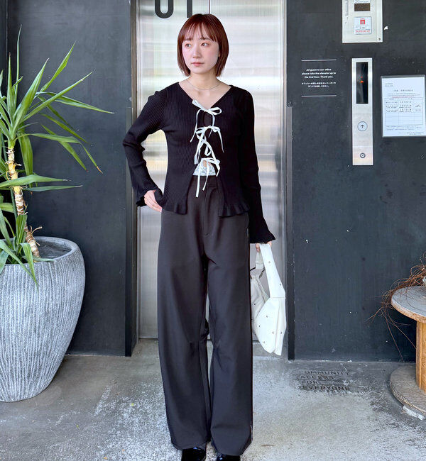  「[mline]リボンカーデ」|カーディガン|