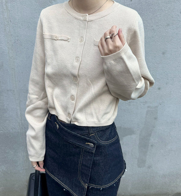  「[mline]ボタンカーディガン」|カーディガン|