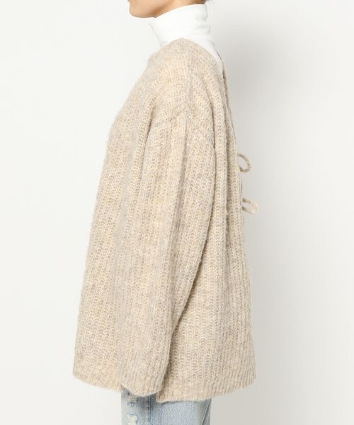 LOWRYS FARM「【前後着用可能】２ＷＡＹメランジリボンロングスリーブ」|ニット・セーター|