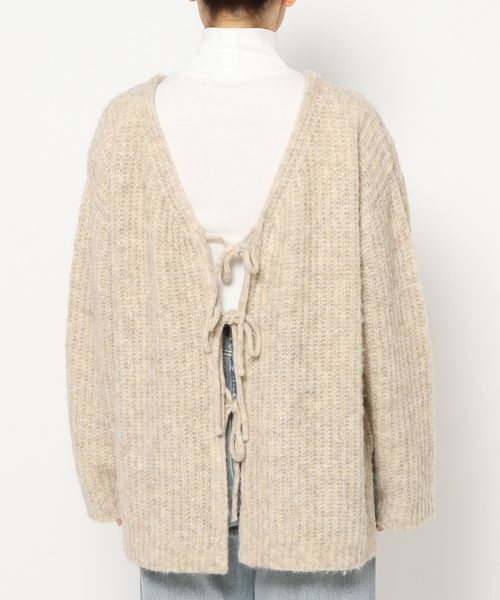 LOWRYS FARM「【前後着用可能】２ＷＡＹメランジリボンロングスリーブ」|ニット・セーター|