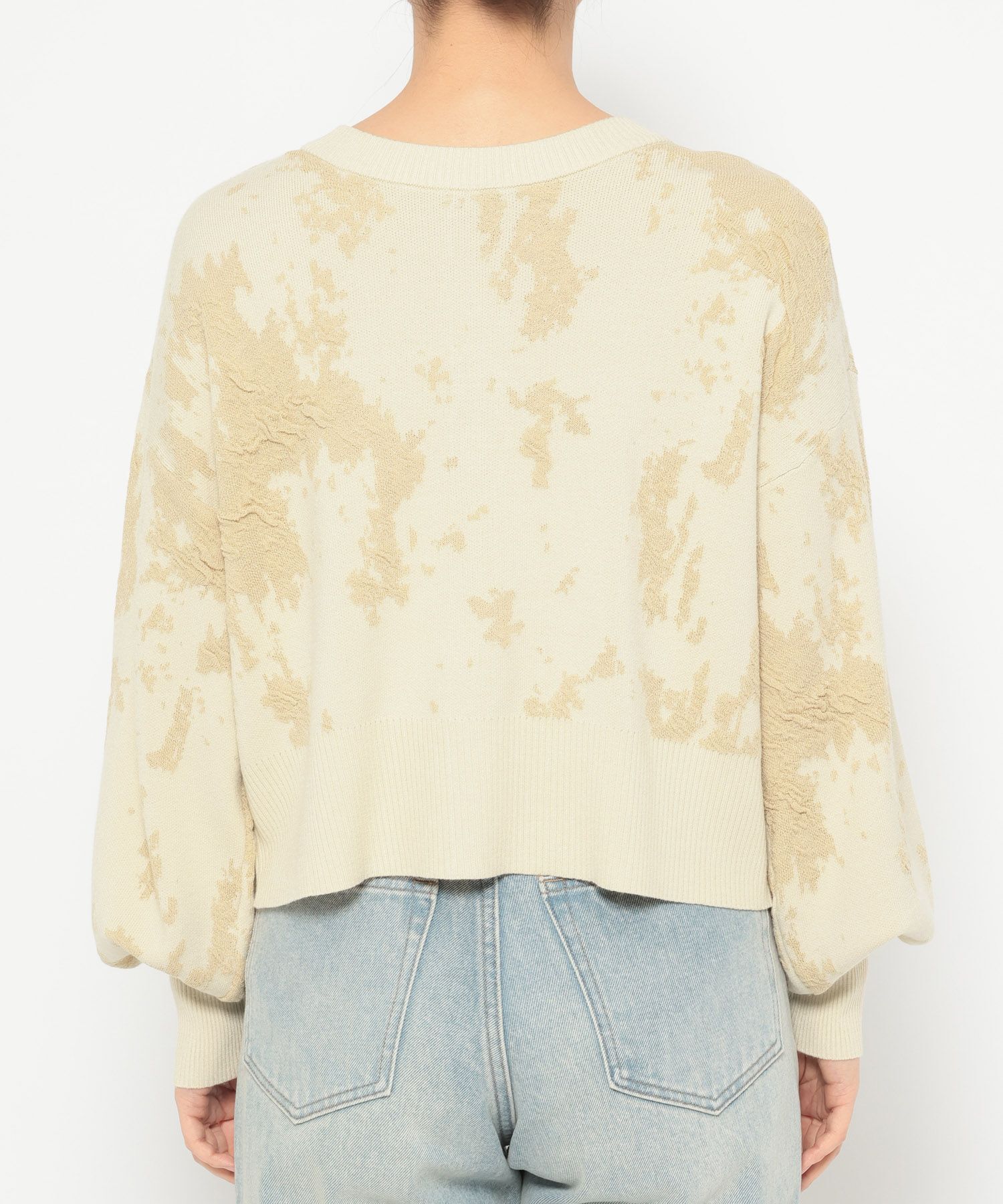 LOWRYS FARM「ボカシジャガードカーディガン」|ニット・セーター|