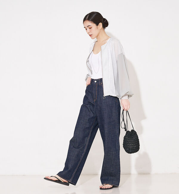 collex「【WEB限定】シアーラメジップアップカーディガン」|カーディガン|