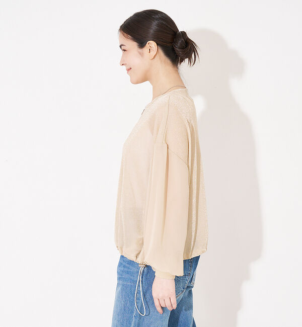 collex「【WEB限定】シアーラメジップアップカーディガン」|カーディガン|