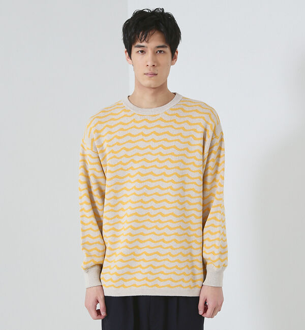 ABAHOUSE「シルクミックス WJQ ホリゾンタル ボーダー ニット」|ニット・セーター|