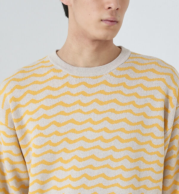 ABAHOUSE「シルクミックス WJQ ホリゾンタル ボーダー ニット」|ニット・セーター|