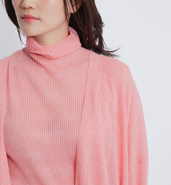 qualite「【アンサンブル対応】シアーリブカーディガン」|カーディガン|