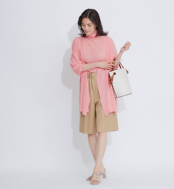 qualite「【アンサンブル対応】シアーリブカーディガン」|カーディガン|