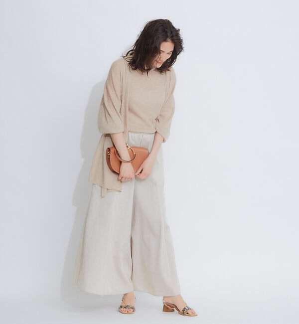 qualite「【アンサンブル対応】シアーリブカーディガン」|カーディガン|