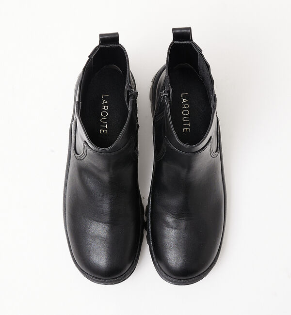 AU BANNISTER「【LAROUTE】厚底 ショートサイドゴアブーツ」|ショートブーツ|