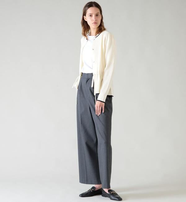 TIARA「バイカラーペプラムカーディガン」|カーディガン|