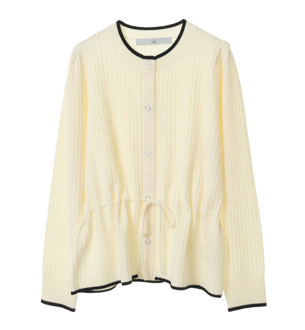 TIARA「バイカラーペプラムカーディガン」|カーディガン|