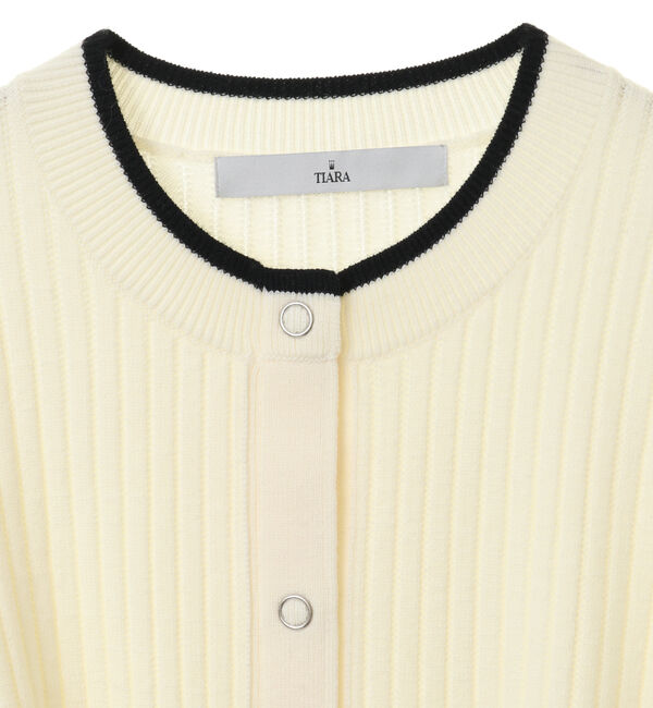 TIARA「バイカラーペプラムカーディガン」|カーディガン|
