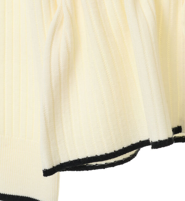 TIARA「バイカラーペプラムカーディガン」|カーディガン|