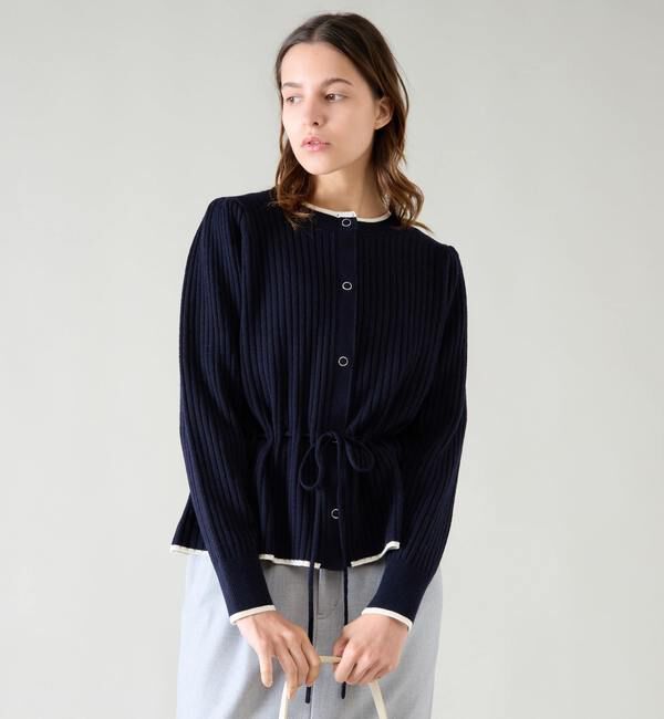 TIARA「バイカラーペプラムカーディガン」|カーディガン|