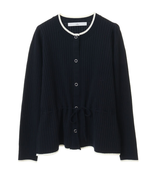 TIARA「バイカラーペプラムカーディガン」|カーディガン|