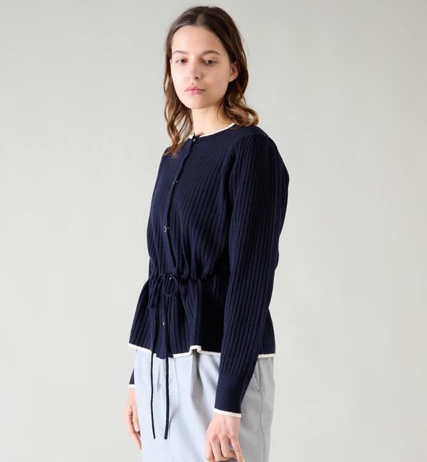 TIARA「バイカラーペプラムカーディガン」|カーディガン|