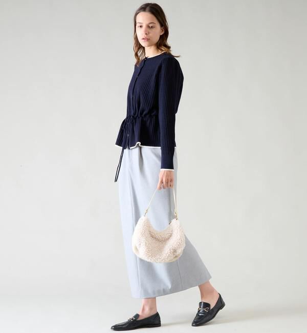 TIARA「バイカラーペプラムカーディガン」|カーディガン|