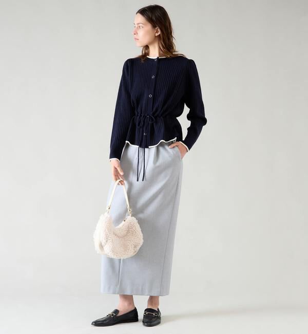 TIARA「バイカラーペプラムカーディガン」|カーディガン|