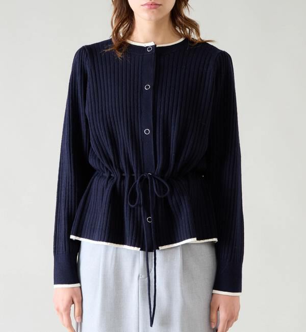 TIARA「バイカラーペプラムカーディガン」|カーディガン|