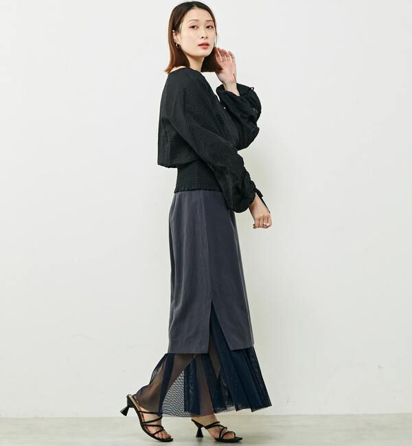Soffitto「異素材使いIラインスカート」|スカート|