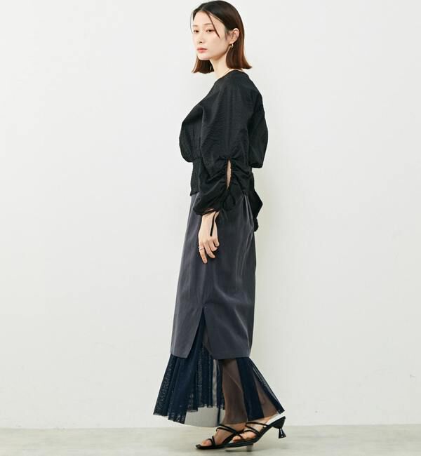 Soffitto「異素材使いIラインスカート」|スカート|