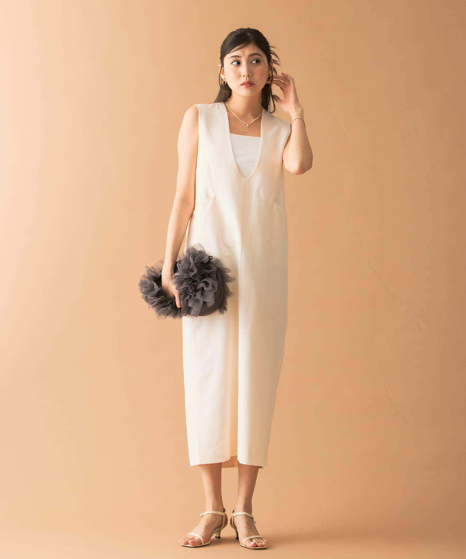 URBAN RESEARCH ROSSO「Uネックフォルムジャンパーワンピース」|ワンピース|