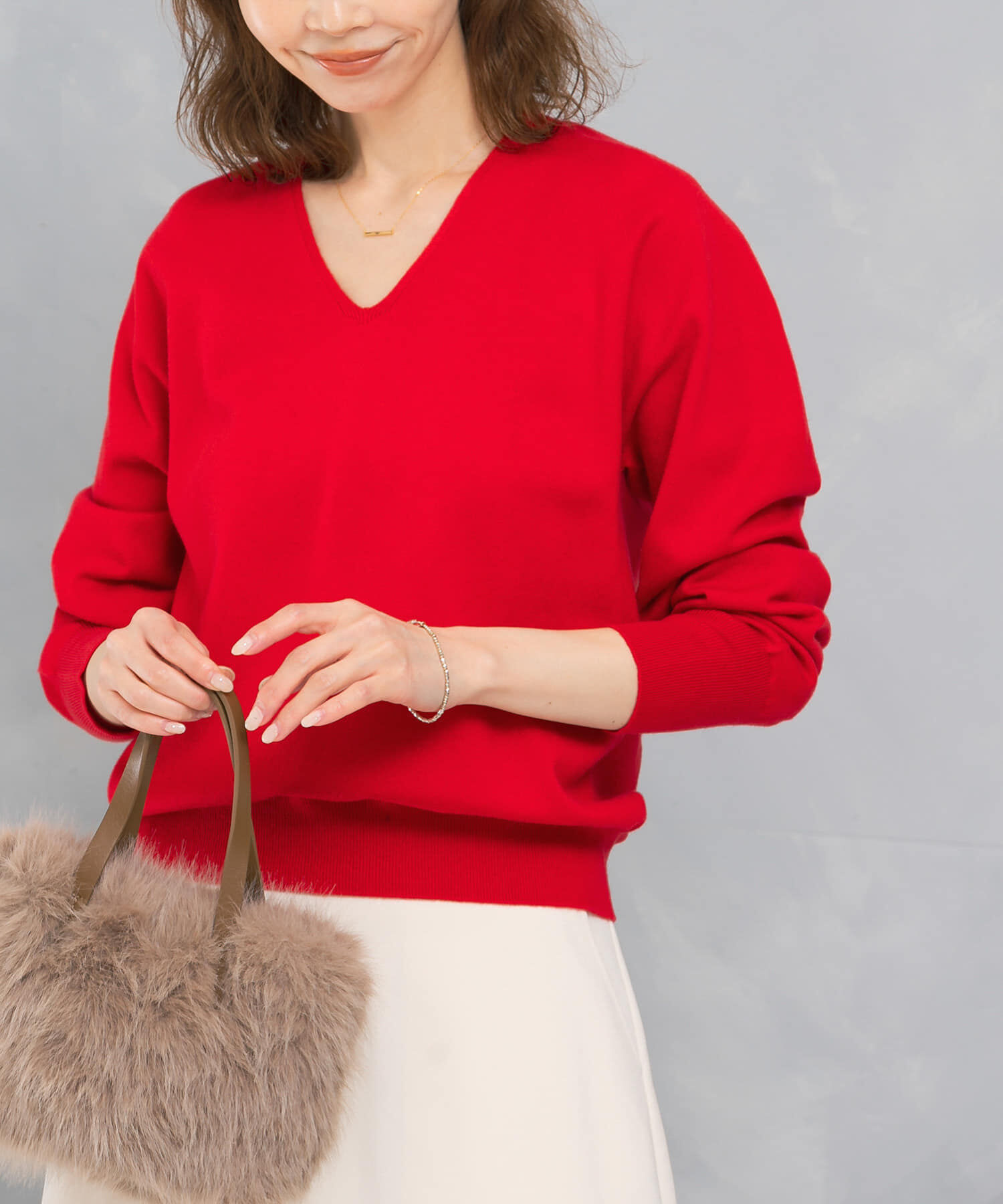 URBAN RESEARCH ROSSO「アンチピリングVネックシームレスニット」|ニット・セーター|