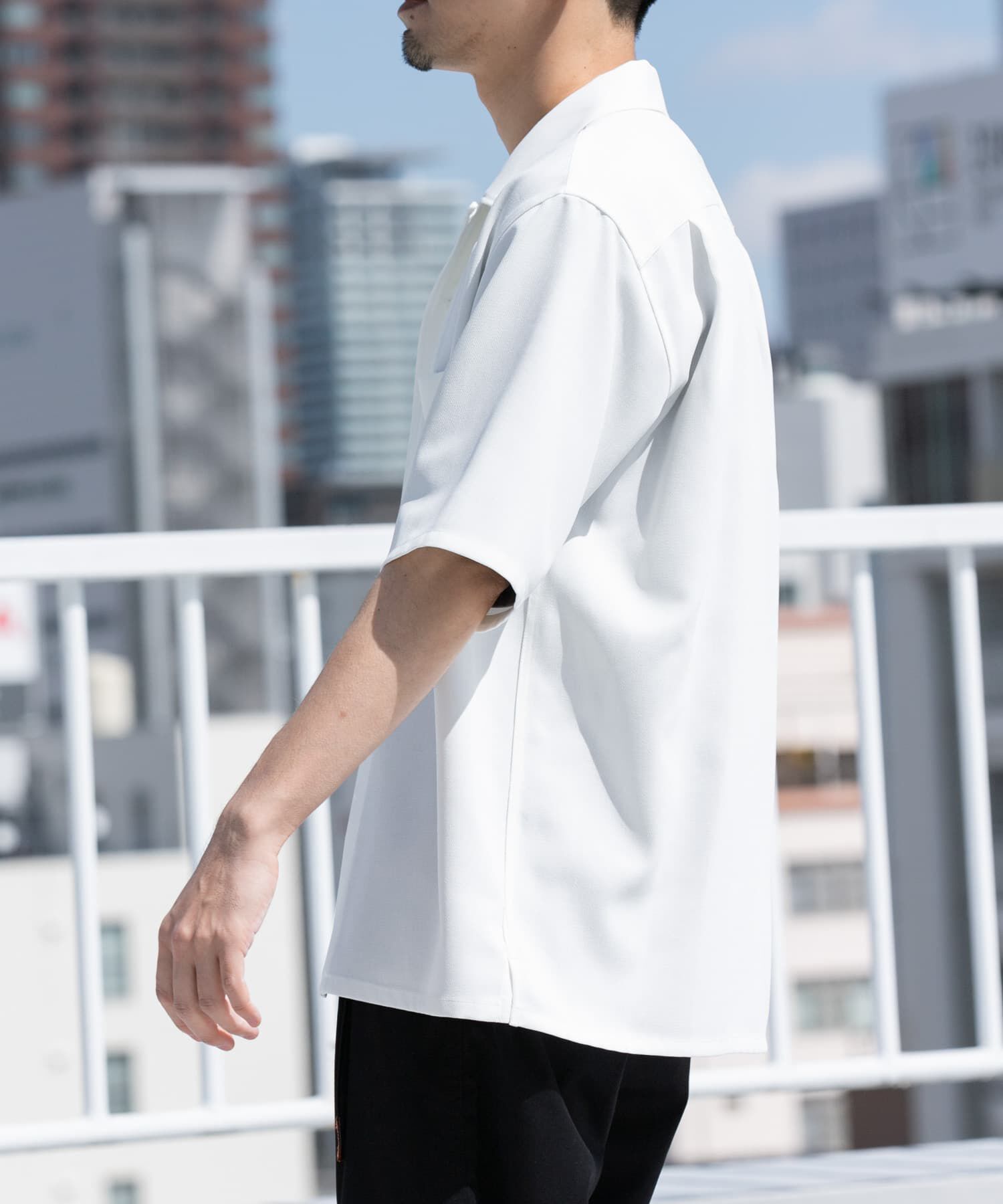 URBAN RESEARCH ROSSO「『WEB限定』『セットアップ対応』パナマ風オープンカラー半袖シャツ」|シャツ・ブラウス|