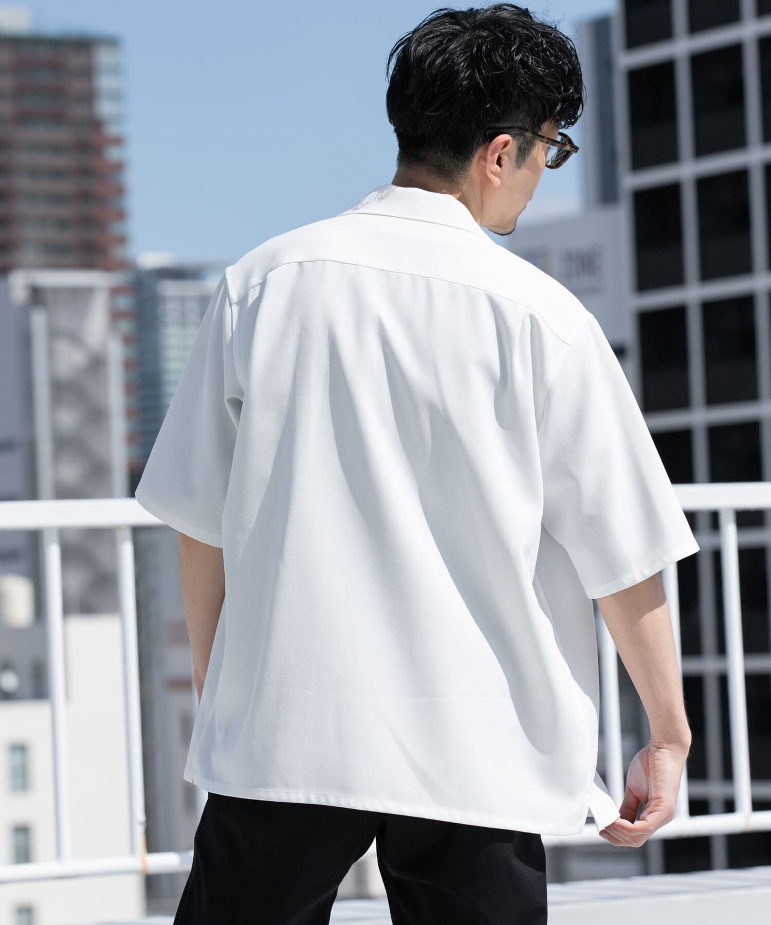 URBAN RESEARCH ROSSO「『WEB限定』『セットアップ対応』パナマ風オープンカラー半袖シャツ」|シャツ・ブラウス|