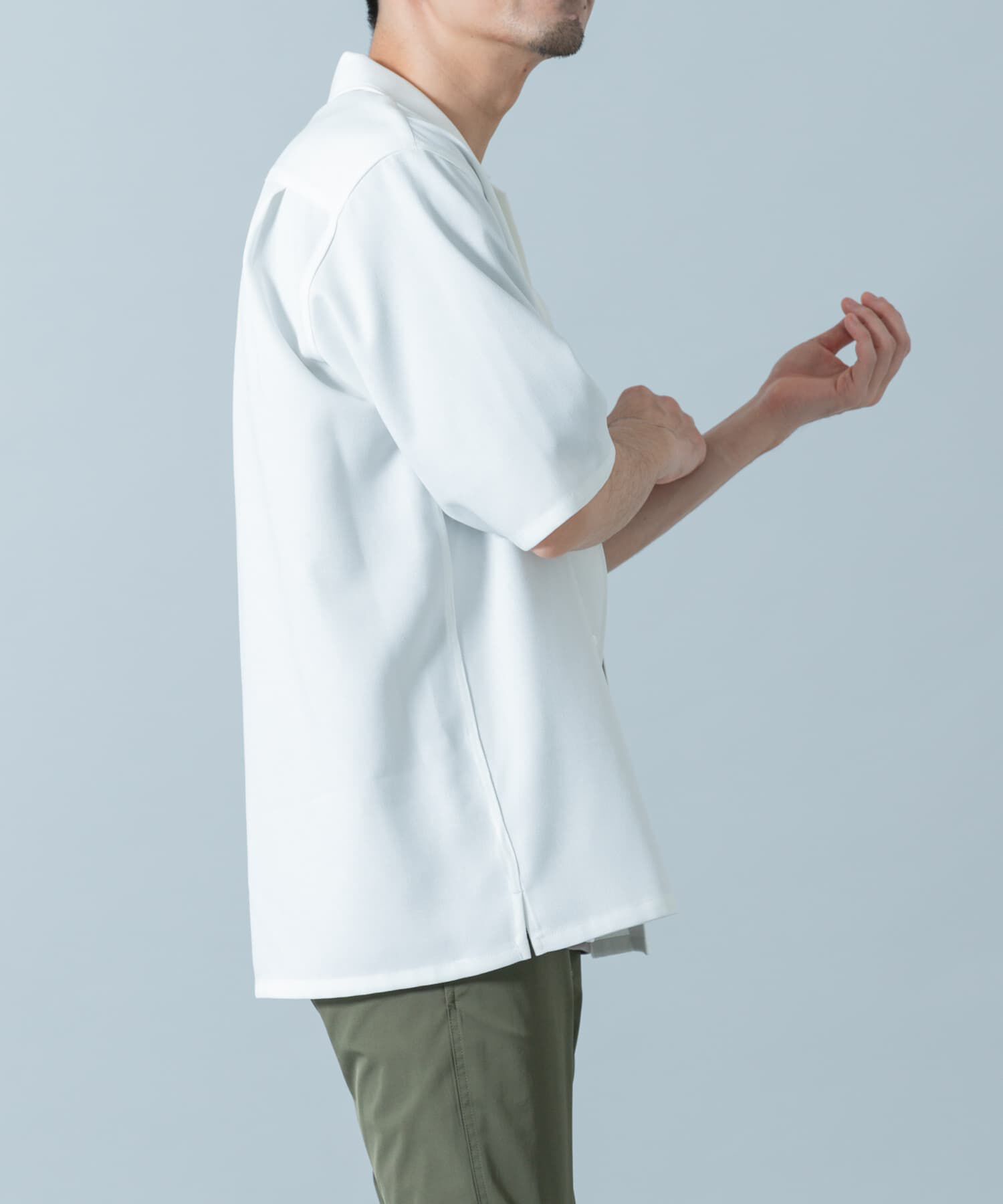 URBAN RESEARCH ROSSO「『WEB限定』『セットアップ対応』パナマ風オープンカラー半袖シャツ」|シャツ・ブラウス|