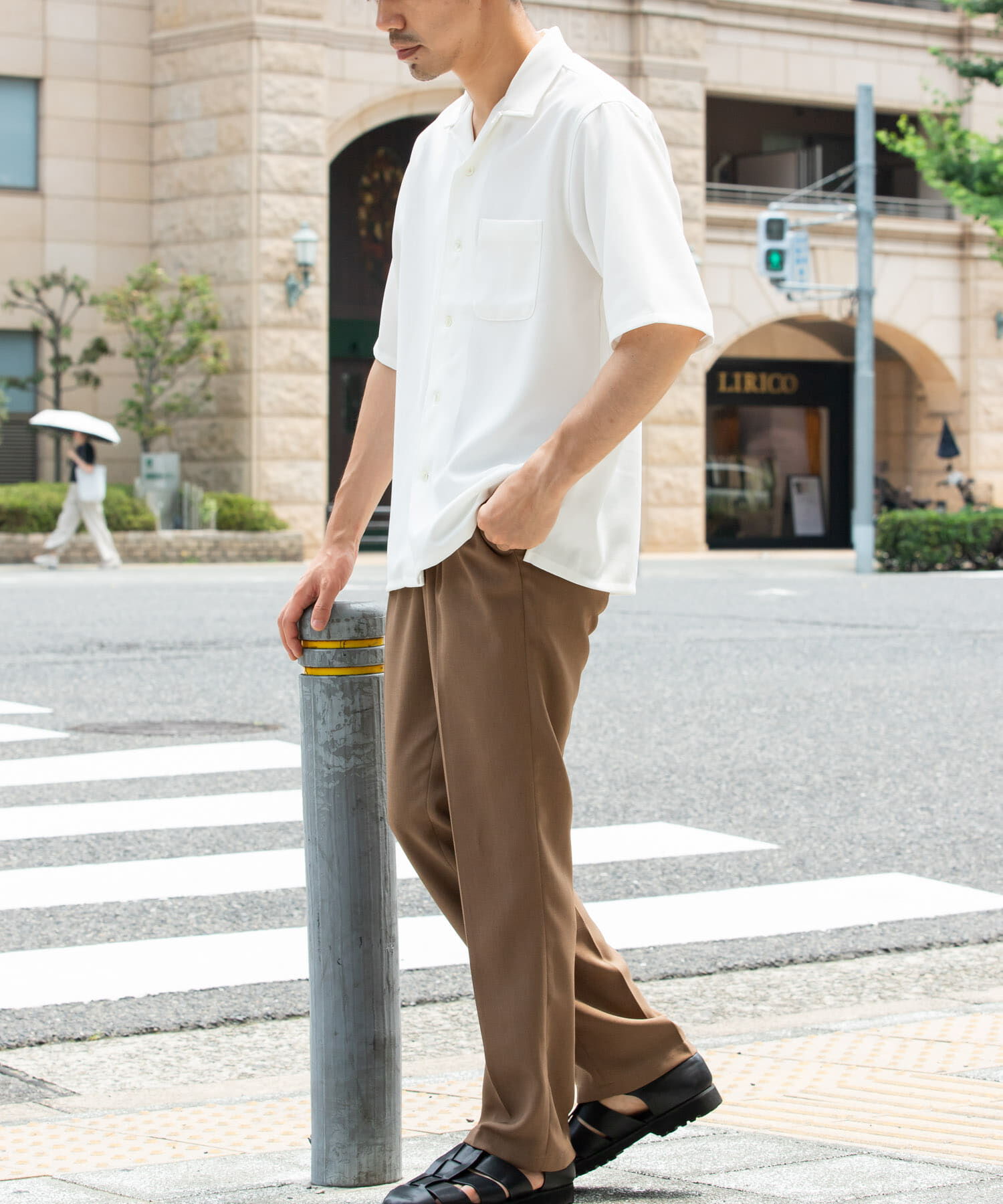 URBAN RESEARCH ROSSO「『WEB限定』『セットアップ対応』パナマ風オープンカラー半袖シャツ」|シャツ・ブラウス|