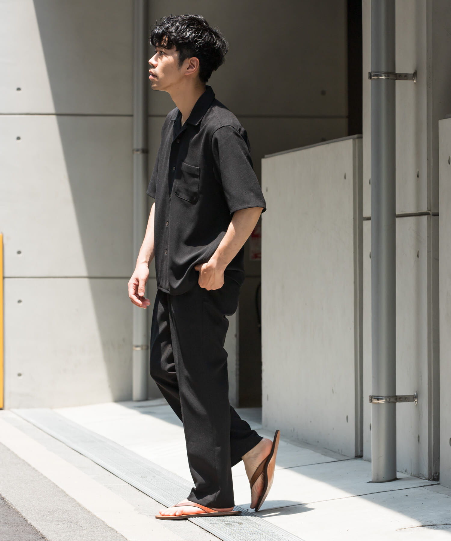 URBAN RESEARCH ROSSO「『WEB限定』『セットアップ対応』パナマ風オープンカラー半袖シャツ」|シャツ・ブラウス|