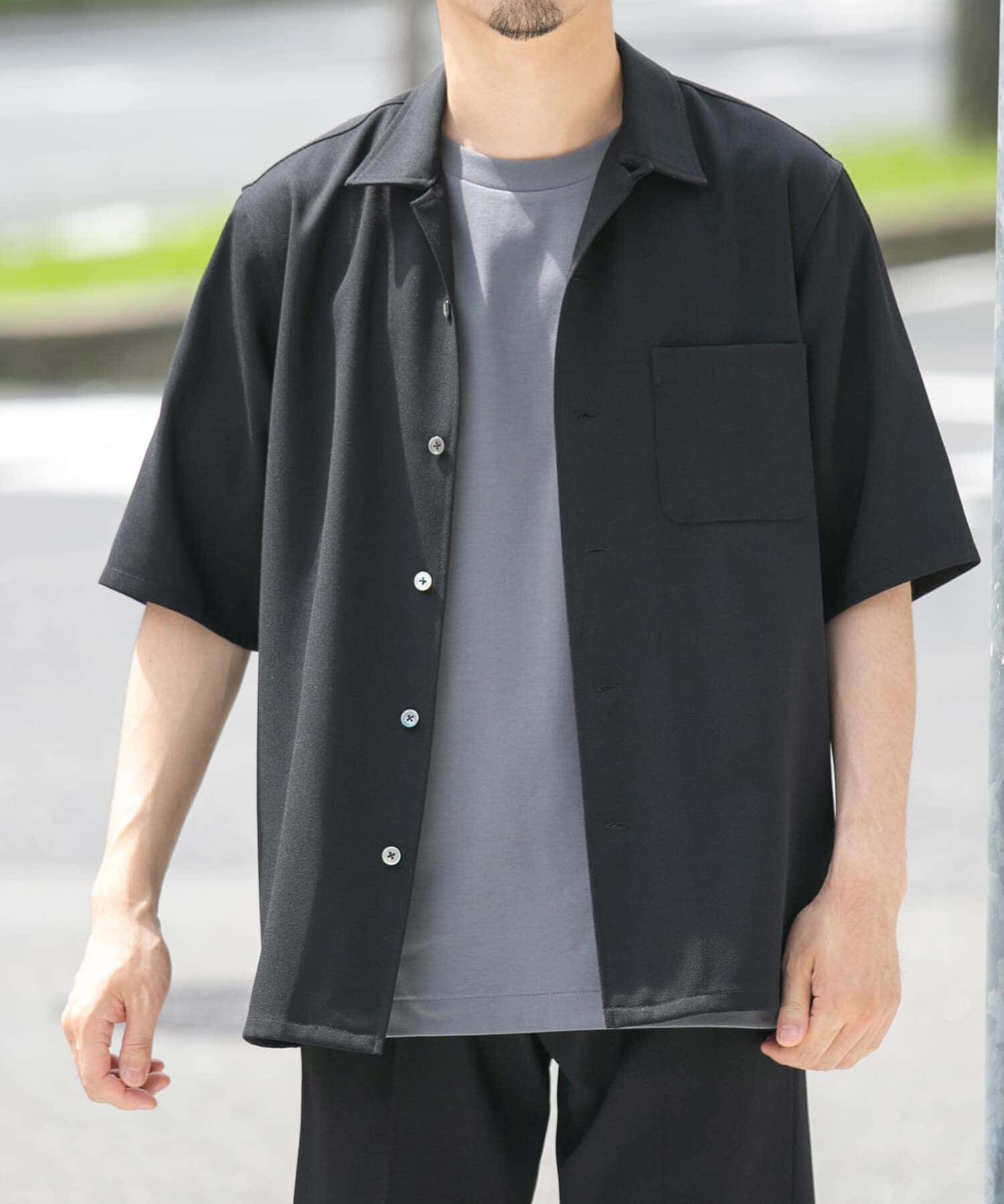 URBAN RESEARCH ROSSO「『WEB限定』『セットアップ対応』パナマ風オープンカラー半袖シャツ」|シャツ・ブラウス|