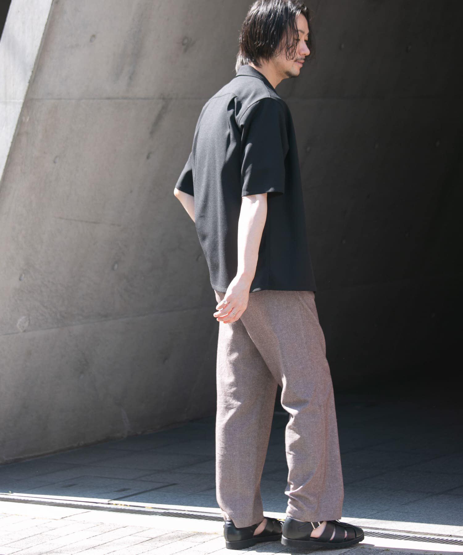 URBAN RESEARCH ROSSO「『WEB限定』『セットアップ対応』パナマ風オープンカラー半袖シャツ」|シャツ・ブラウス|