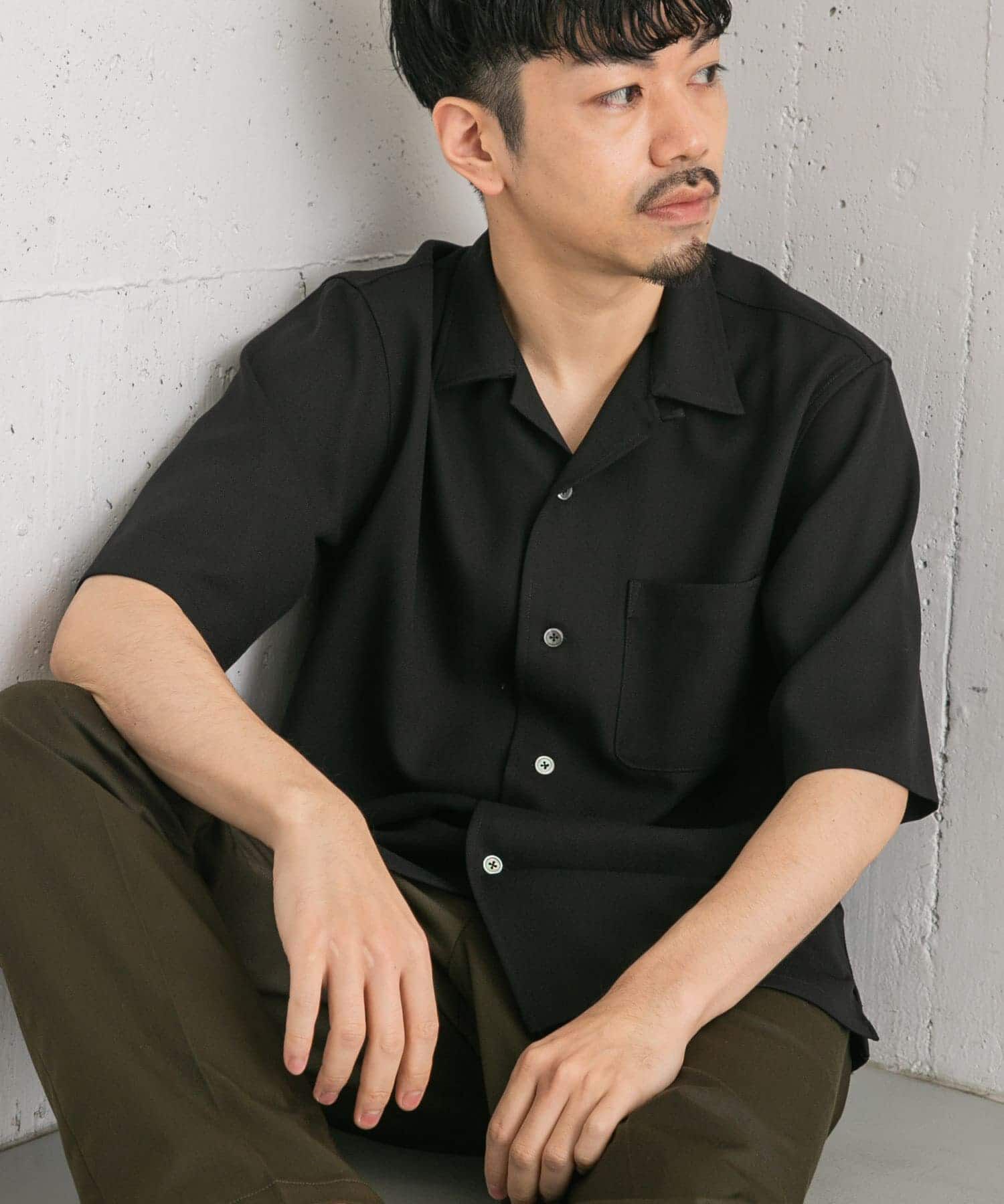 URBAN RESEARCH ROSSO「『WEB限定』『セットアップ対応』パナマ風オープンカラー半袖シャツ」|シャツ・ブラウス|