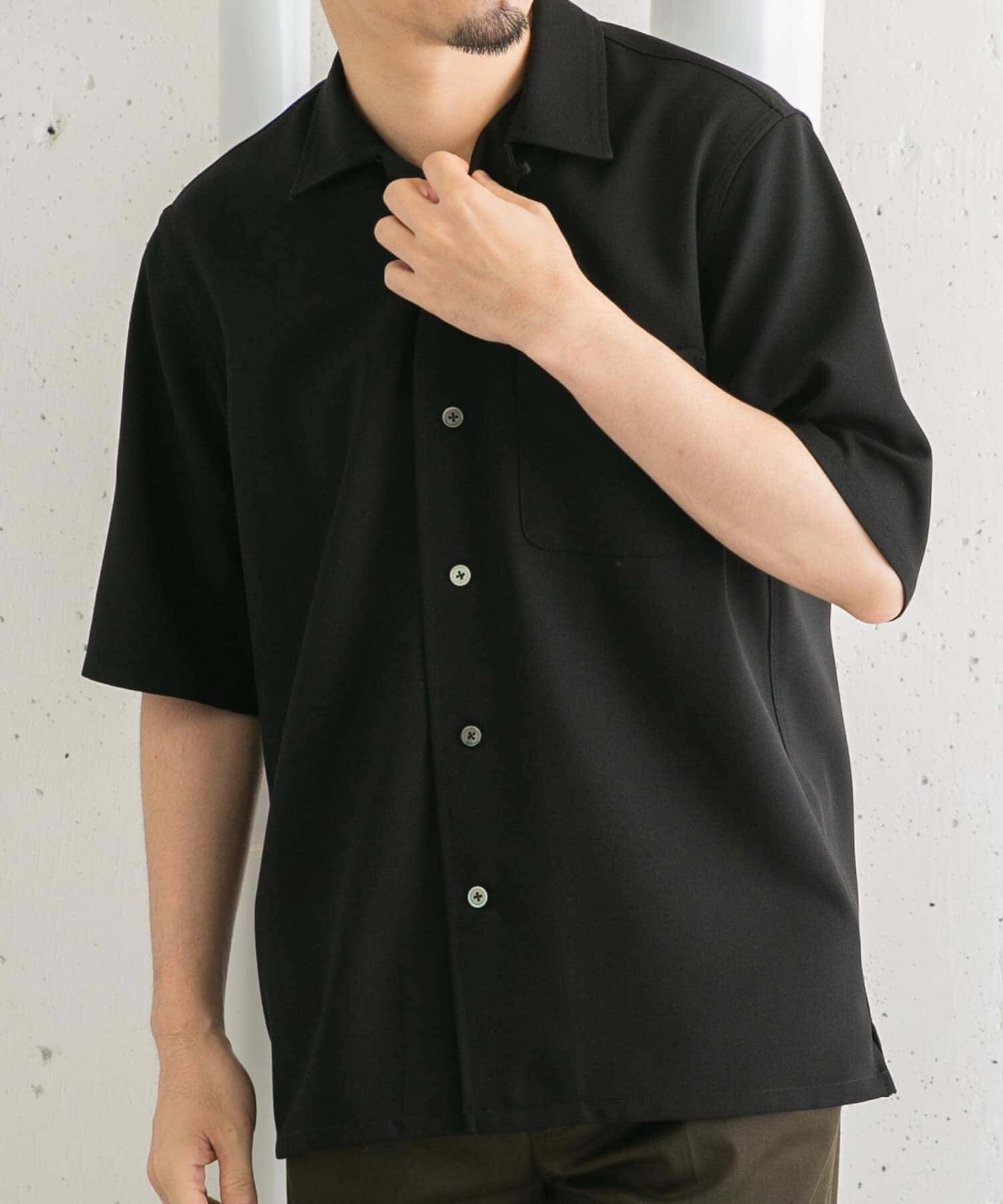 URBAN RESEARCH ROSSO「『WEB限定』『セットアップ対応』パナマ風オープンカラー半袖シャツ」|シャツ・ブラウス|