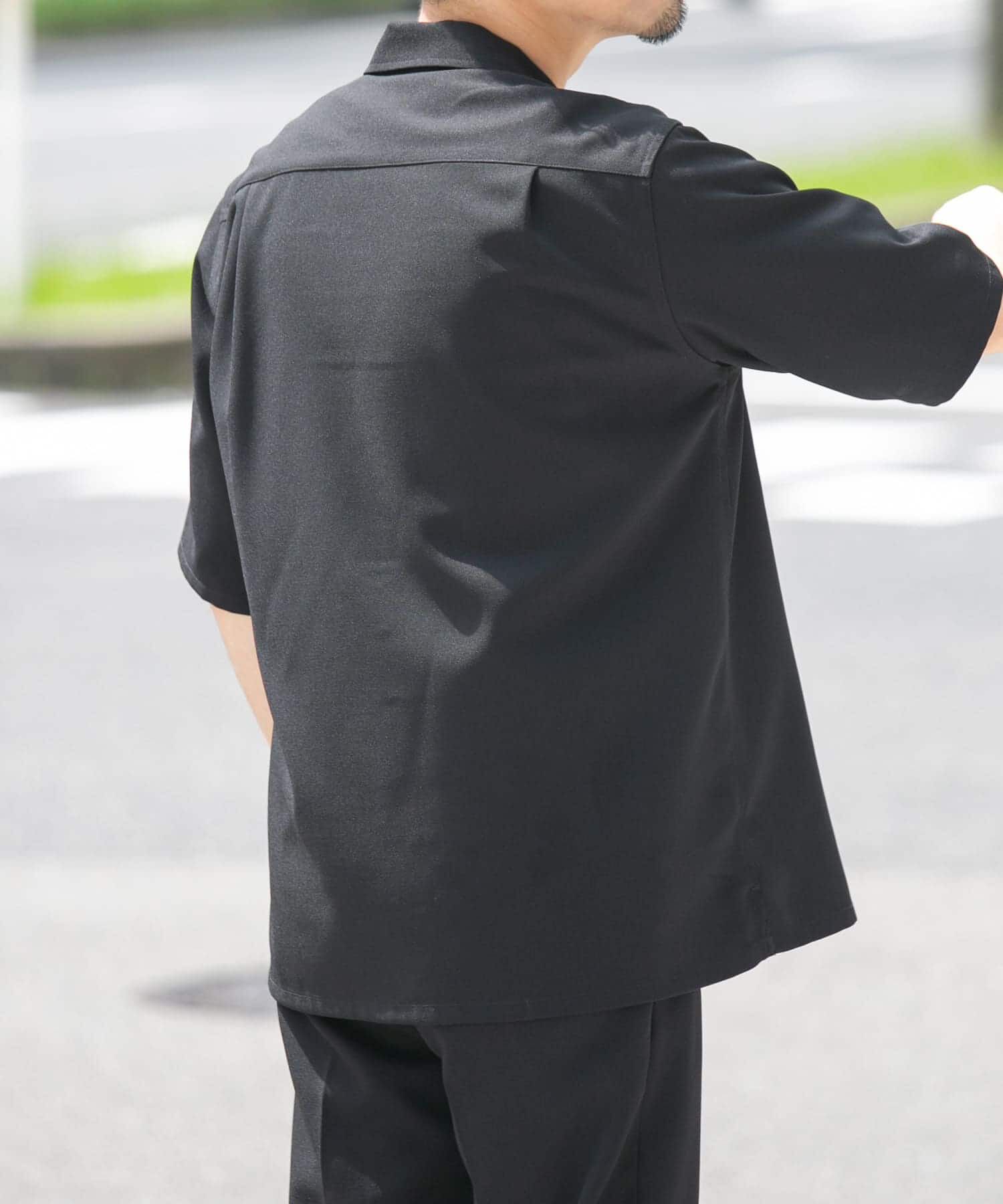 URBAN RESEARCH ROSSO「『WEB限定』『セットアップ対応』パナマ風オープンカラー半袖シャツ」|シャツ・ブラウス|