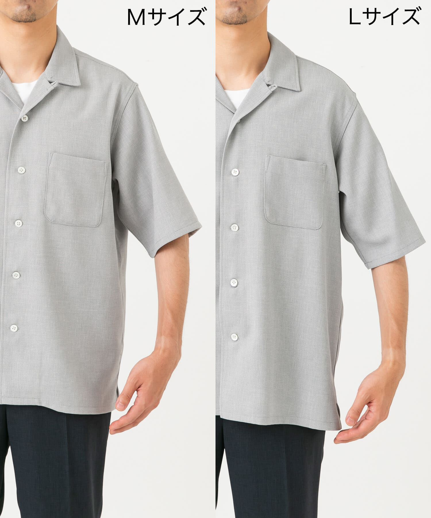 URBAN RESEARCH ROSSO「『WEB限定』『セットアップ対応』パナマ風オープンカラー半袖シャツ」|シャツ・ブラウス|