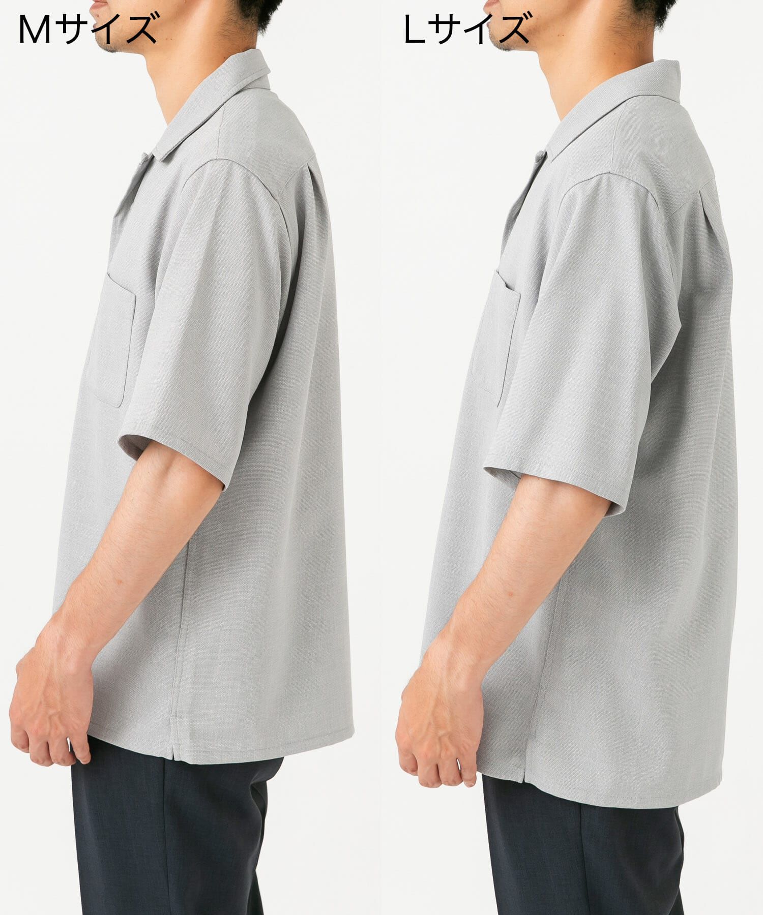 URBAN RESEARCH ROSSO「『WEB限定』『セットアップ対応』パナマ風オープンカラー半袖シャツ」|シャツ・ブラウス|