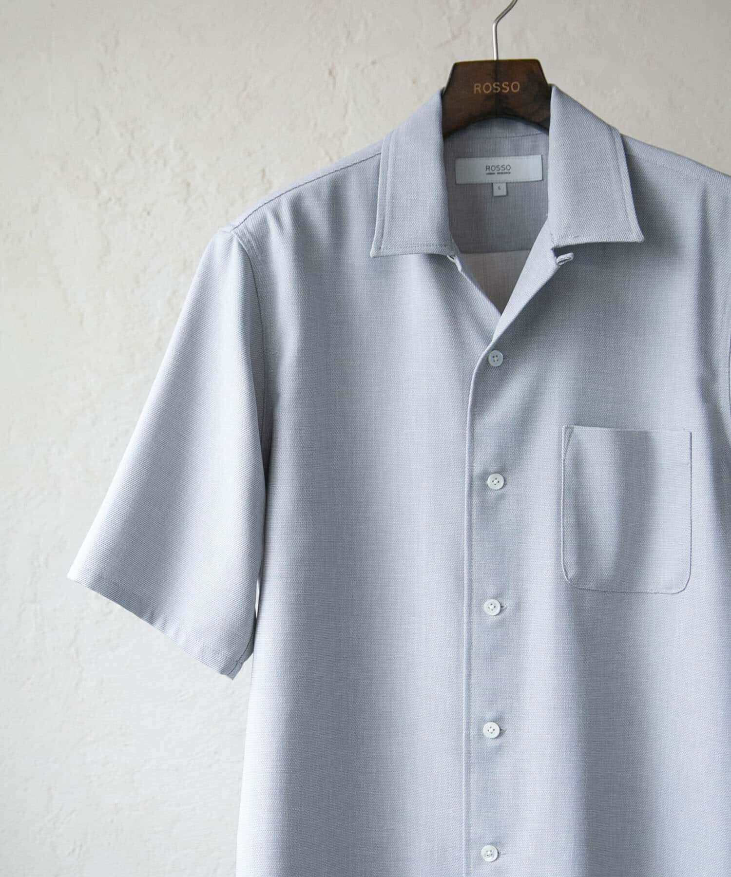 URBAN RESEARCH ROSSO「『WEB限定』『セットアップ対応』パナマ風オープンカラー半袖シャツ」|シャツ・ブラウス|