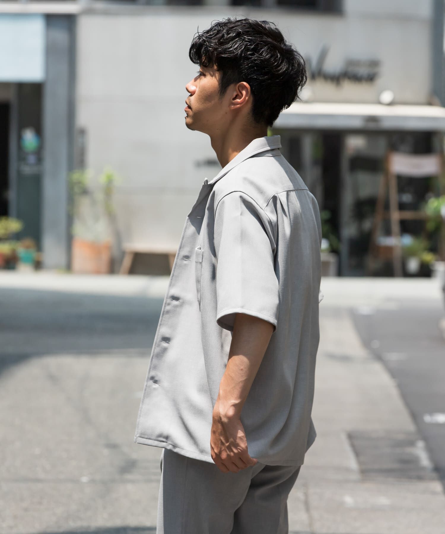 URBAN RESEARCH ROSSO「『WEB限定』『セットアップ対応』パナマ風オープンカラー半袖シャツ」|シャツ・ブラウス|