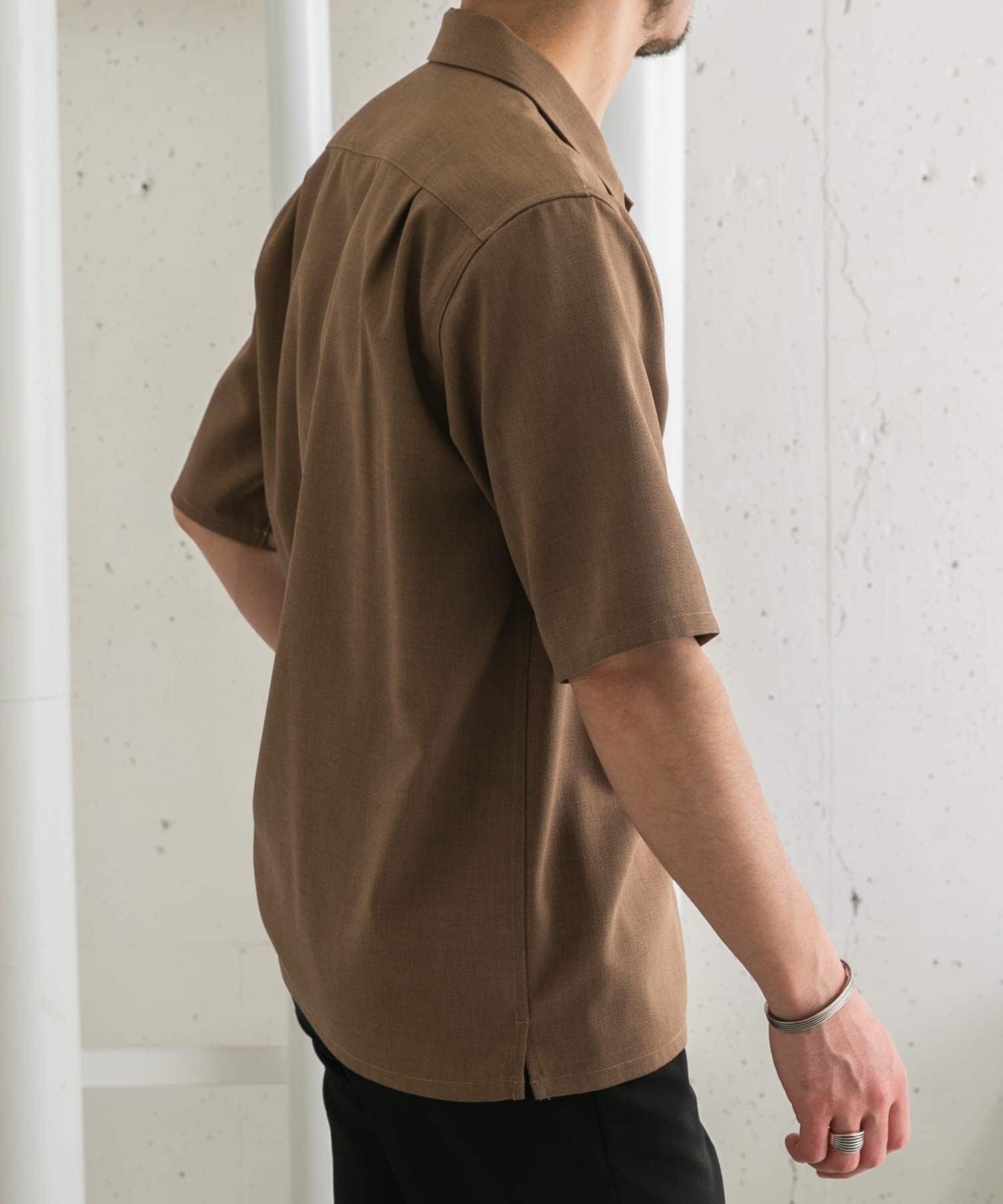 URBAN RESEARCH ROSSO「『WEB限定』『セットアップ対応』パナマ風オープンカラー半袖シャツ」|シャツ・ブラウス|