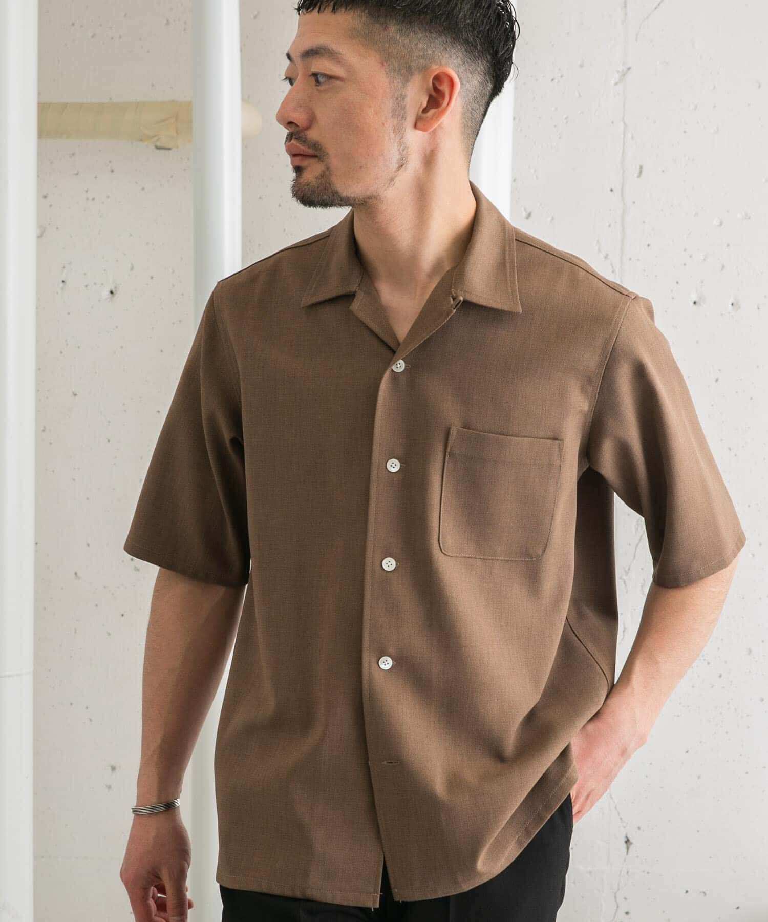 URBAN RESEARCH ROSSO「『WEB限定』『セットアップ対応』パナマ風オープンカラー半袖シャツ」|シャツ・ブラウス|