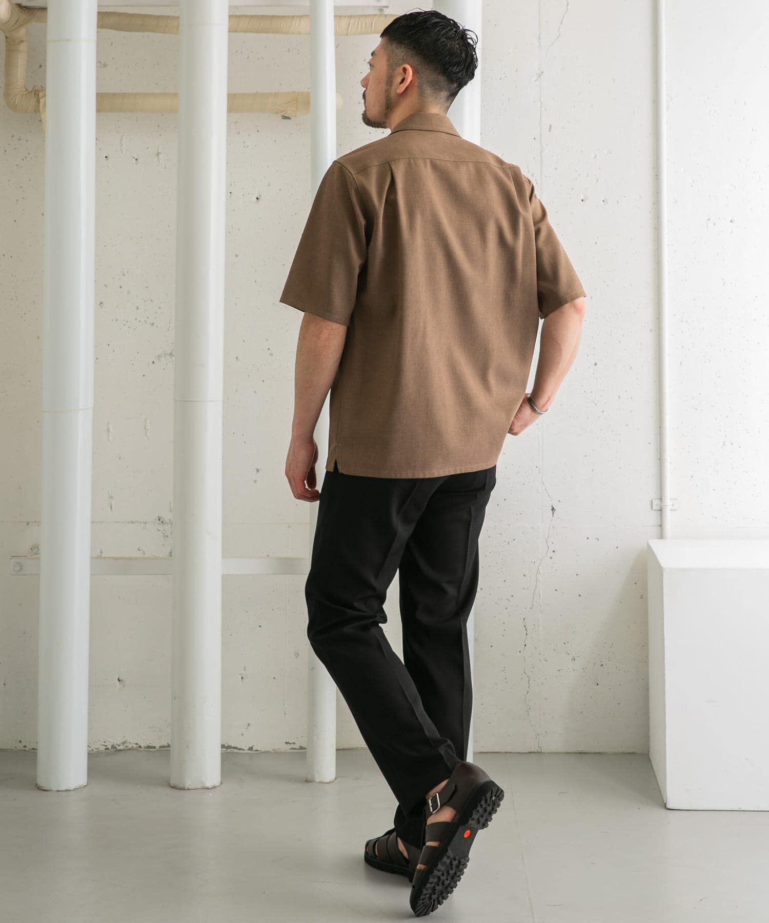 URBAN RESEARCH ROSSO「『WEB限定』『セットアップ対応』パナマ風オープンカラー半袖シャツ」|シャツ・ブラウス|