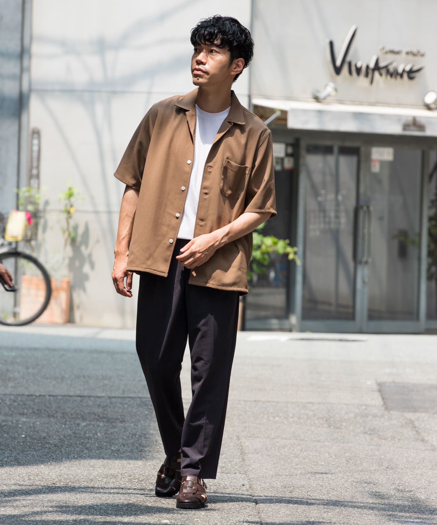 URBAN RESEARCH ROSSO「『WEB限定』『セットアップ対応』パナマ風オープンカラー半袖シャツ」|シャツ・ブラウス|