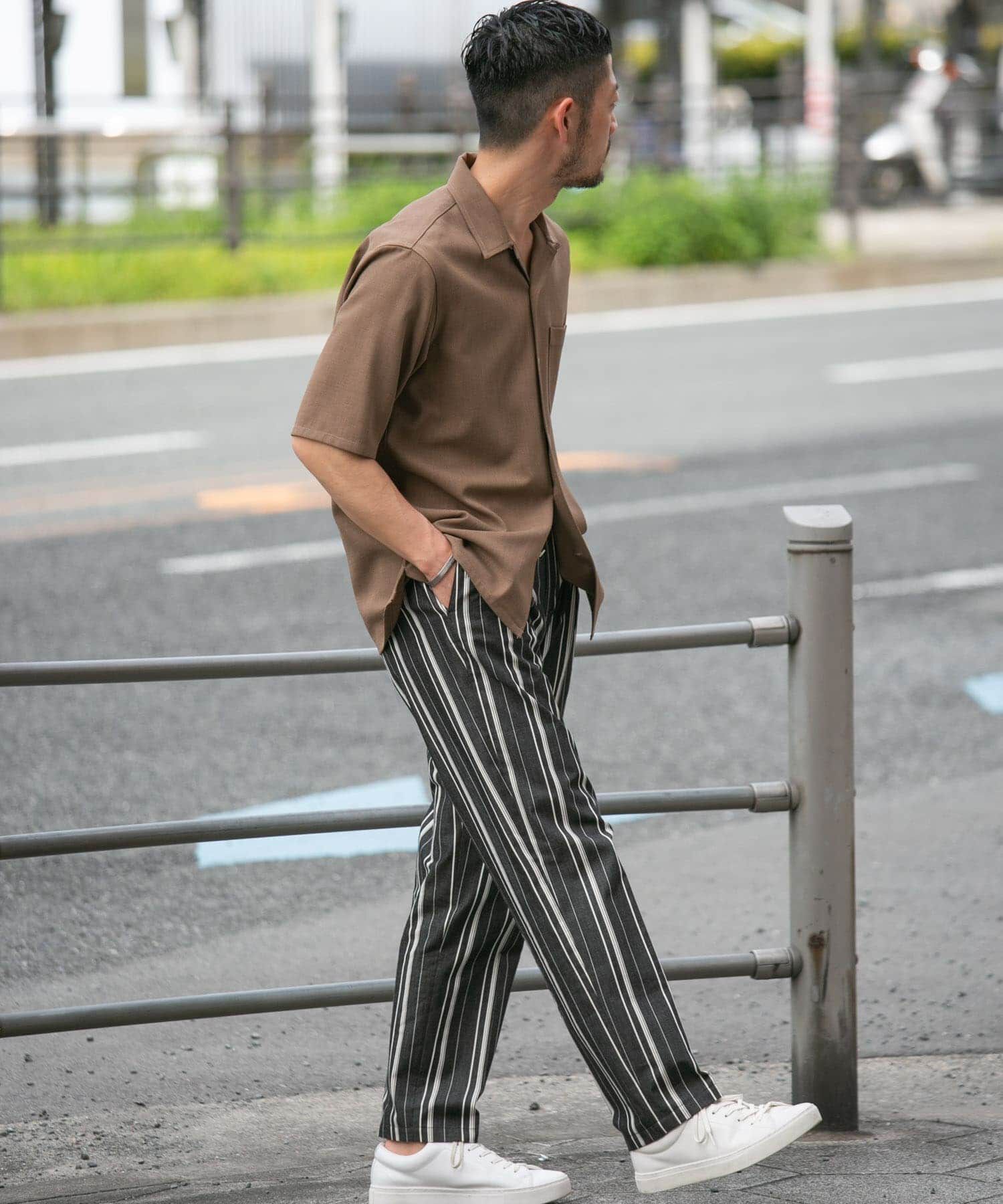 URBAN RESEARCH ROSSO「『WEB限定』『セットアップ対応』パナマ風オープンカラー半袖シャツ」|シャツ・ブラウス|