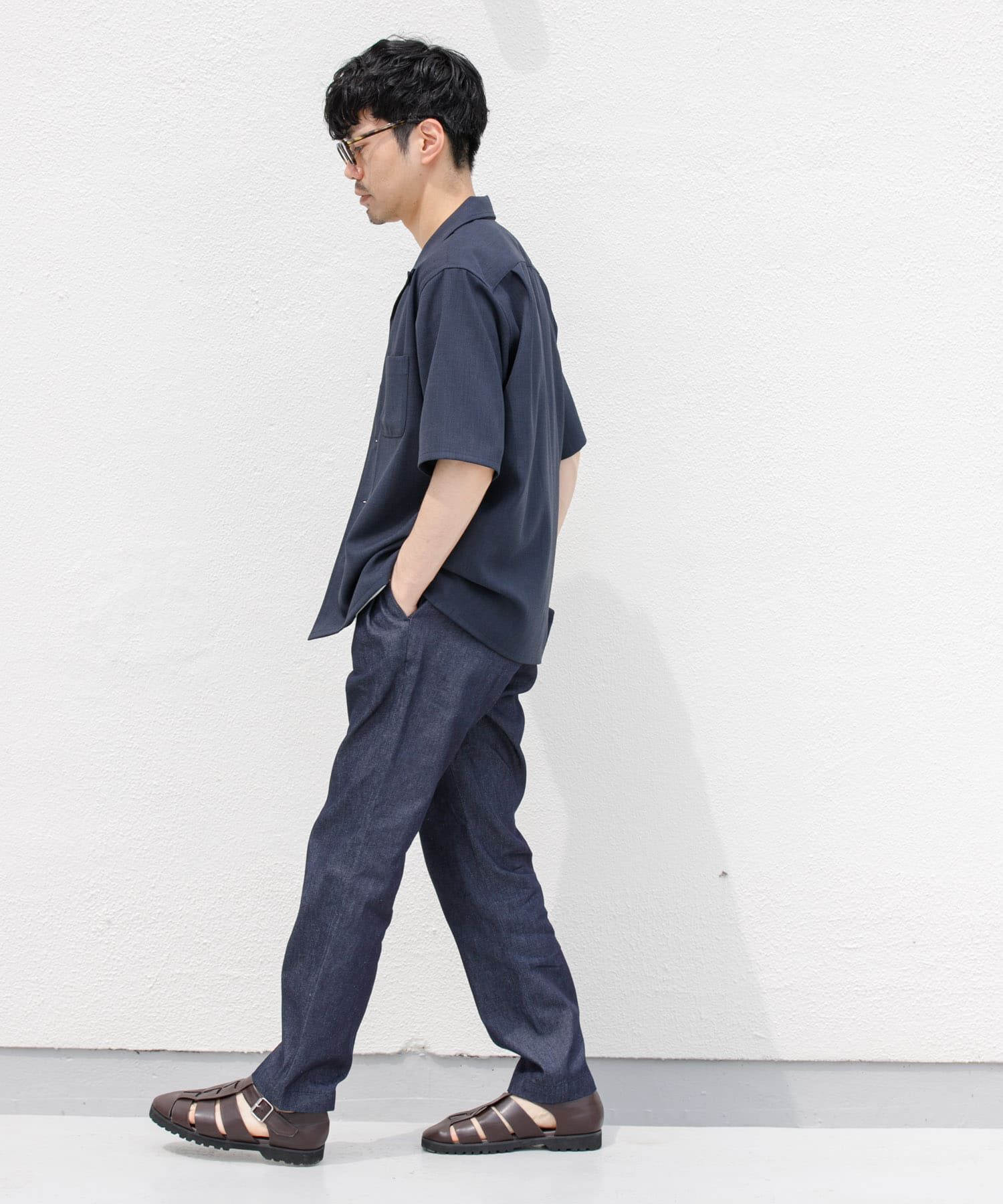 URBAN RESEARCH ROSSO「『WEB限定』『セットアップ対応』パナマ風オープンカラー半袖シャツ」|シャツ・ブラウス|