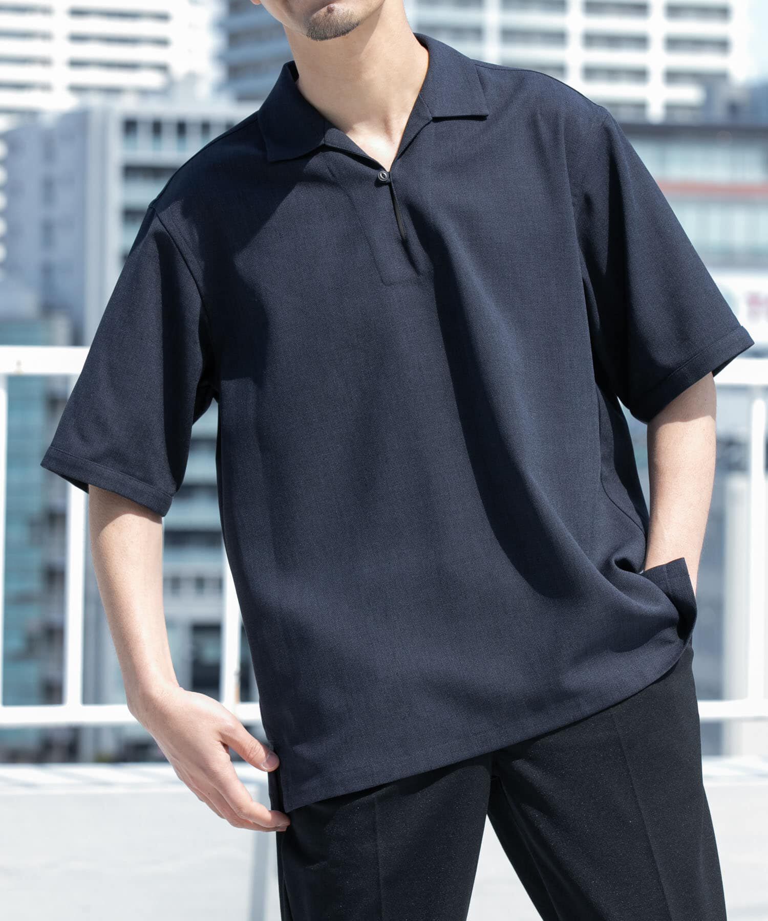 URBAN RESEARCH ROSSO「『WEB限定』『セットアップ対応』パナマ風スキッパーシャツ」|シャツ・ブラウス|