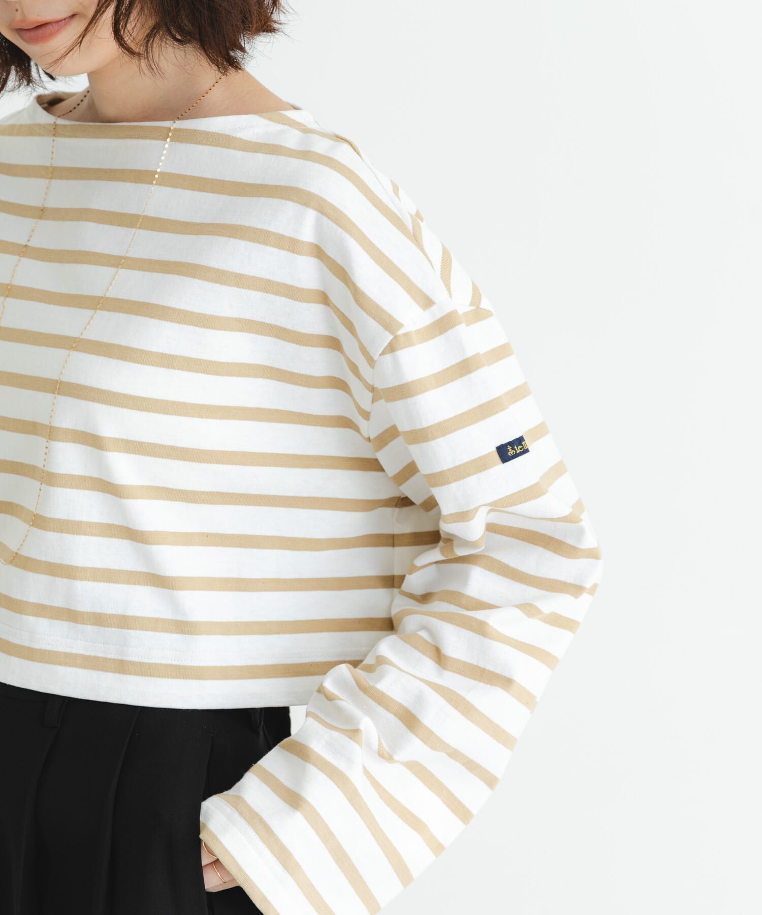 URBAN RESEARCH「『WEB/一部店舗限定』『別注』Le minor&times;UR　Border cropped Tee」|Tシャツ・カットソー|