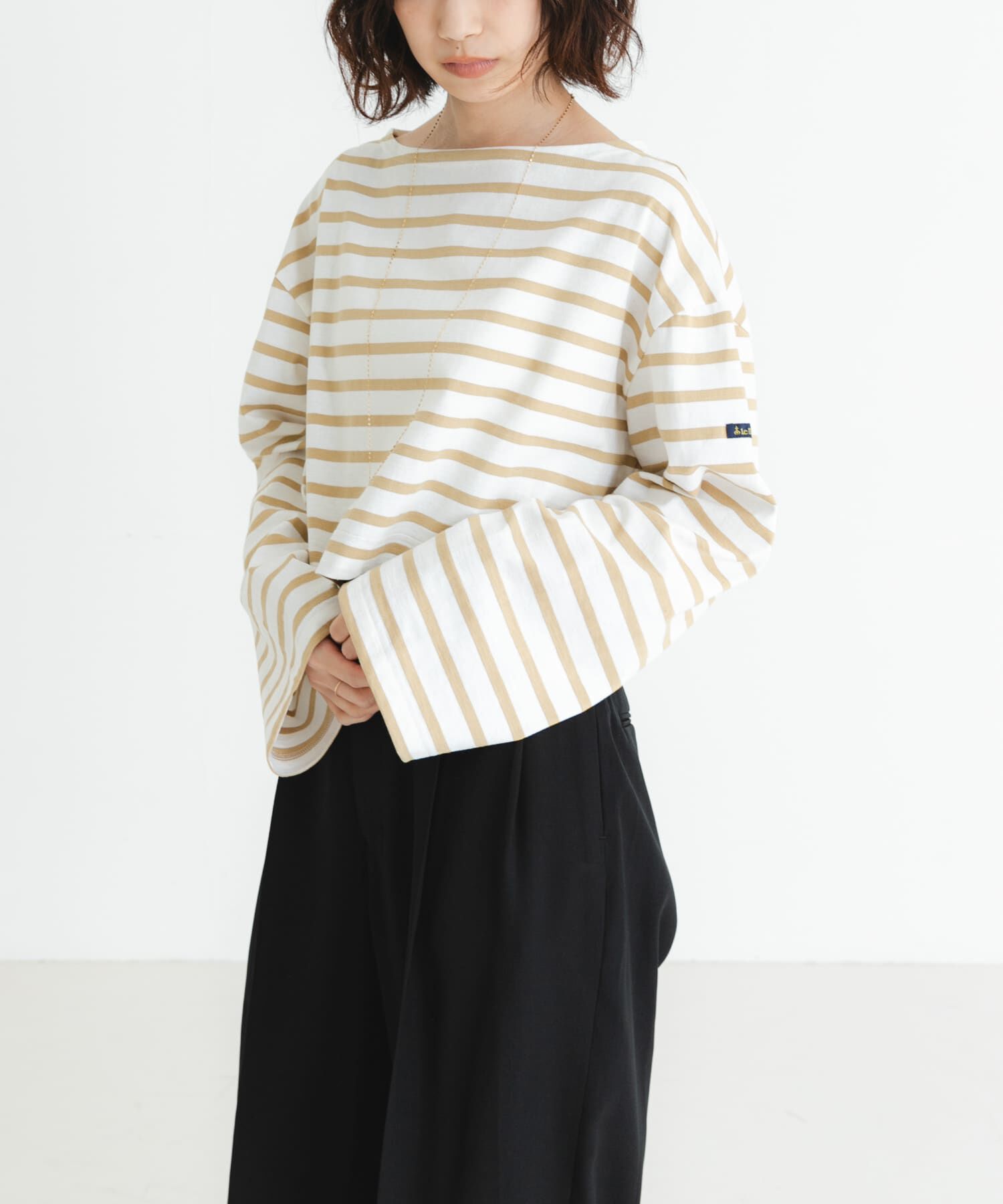 URBAN RESEARCH「『WEB/一部店舗限定』『別注』Le minor&times;UR　Border cropped Tee」|Tシャツ・カットソー|